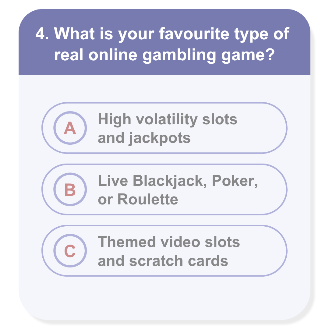 Preferred type of real online gambling game